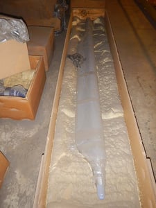 2000 gallon Reglassed fin baffle, with glass restricted tip