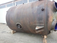 4000 gallon Glass lined reactor body, 75 psi/fv internal, 90 psi jacket
