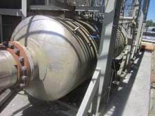 1393 gallon Praj, vertical 304L Stainless Steel pressure vessel, 25 psi/fv, unused, 2008