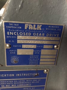 Simpson #9SM2-1/-A01, gear box, ratio 35.27, s/n 12-oro-690, rebuilt by Falk