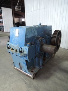 Aisco rotary shakeout drum, Foote-Jones 1903 style 4 gearbox, 69.542:1, s/n 1c64182