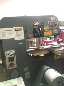 36" x 13" DoAll #3613-20, vertical bandsaw, 5-5200 FPM, 26" x26" tilting table