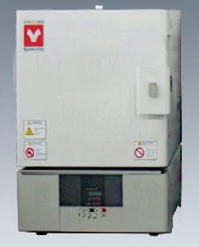 10.6" width x 13.7" D x 9.8" H Yamato #FO710CR, +100 to +1150°C 2102 °F), 220 V., 1 phase, 18 amps, muffle