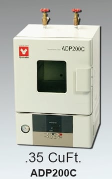 7.8" width x 7.8" H x 9.8" D Yamato #ADP200C-ADP210C, vacuum drying oven, +40 to +240°C, 115 V., 6 amps -