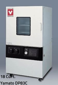 31.5" width x 31.5" H x 31.5" D Yamato #DP83C, +40 to +200 Deg. C, 220 V., 31.5 amps, vacuum drying oven, new