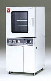 17.7" width x 17.7" H x 17.7" D Yamato #DP43C, +40 to +200°C, 220 V., 1 phase, 11 amps, vacuum drying oven