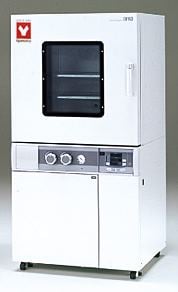 23.6" width x 23.6" H x 23.6" D Yamato #DP63C, +40 to +200°C, 220 V., 1 phase, 15 amps, vacuum drying oven