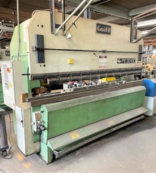 110 Ton, Guifil #PE30-100, hydraulic CNC press brake, 10' overall, 100" between housing, up-acting, Autogauge