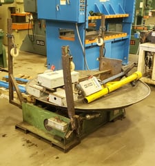 4000 lb. RMG #6450-60-A, Pallet Type Wire Uncoiler, 36" width, 50" outside dimension, 1999