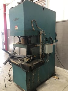 110 Ton, Greenerd #HC-110-21R, C-frame hydraulic press, 11.8" stroke, 19.7" daylight, 23.5" x43.5" tbl, 1977