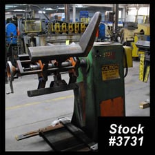 2500 lb. CWP #2500-18, single uncoiler, 18" width, 48" outside dimensions, 18"-23" ID, 3-arm manual exp