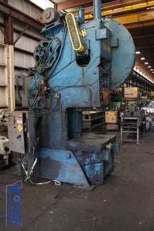 105 Ton, Verson #7-1/2" OBI press, 8" stroke, 18" Shut Height, 4" adj., air clutch, 35 SPM, #61496