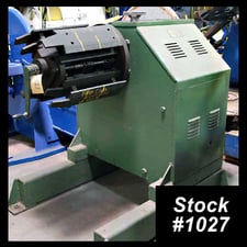 2000 lb. Wednesbury, single uncoiler, 12" width, 48" outside dimensions, 12"-16" ID, manual crank expansion
