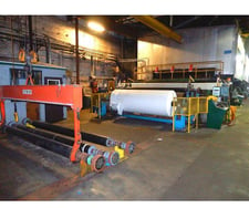 Beloit, 134" foundrinier paper machine, 1000 FPM, 100 tons per day