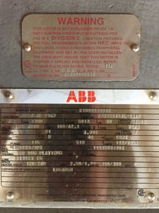 450 HP 1800 RPM ABB /Baldor, Frame 5011/12L, TEFC, BB, 1.15, new, 2300/4160 Volts