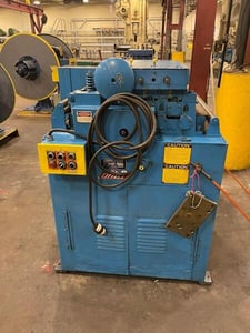 24" x .078" Littell #424-7PD, 7-roll powered straightener, loop Control, edge guides, 1982