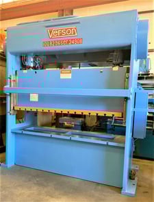100 Ton, Verson #100-B2-96, straight side double crank, 4" stroke, 16" Shut Height, 55 SPM, 96" x30" bed