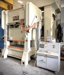 200 Ton, Blow #SC2-200-72-42, straight side double crank, 8" stroke, 24" Shut Height, 8" adj, 72" x 42" bed