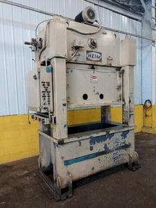 150 Ton, Heim #S2-48-60, straight side double crank press, 3" stroke, 20" Shut Height, 22" window, 60" x42"