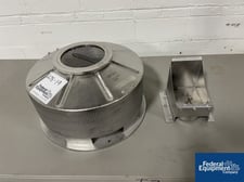 18" Vector #LDCS-3, 3.75 Liter coating pan, stainless steel, perforated, 18" diameter x 10" deep, 6.5"