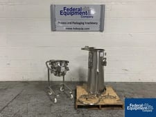 Glatt #GPCG5, fluid bed dryer top spray insert, stainless steel, w/product bowl on cart