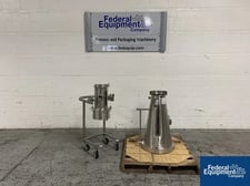 Glatt #GPCG5, Wurster insert, stainless steel, 9" Wurster column on cart, w/ expansion chamber