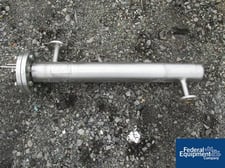 5 sq.ft., 150 psi shell, 150 psi tubes, Allegheny Bradford, heat exchanger, all Stainless Steel, U tube