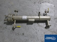 Yula #CV-2A-36AS, heat exchanger, U tube design, Stainless Steel, tubes and shell rated 150 psi at 350 F