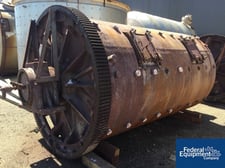 6' x 8' Paul O. Abbe, ball mill, jacketed, gear & pinion driven, 100 motor drive, on stands