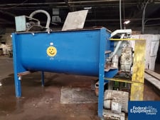 62.5 cu.ft. Ribbon Blender, Carbon Steel, 50 cu.ft. working capacity, approx. 36" x 96" x 48" trough, double