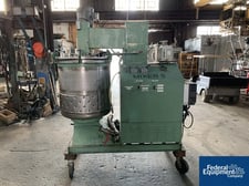 95 gallon Twin motion vacuum mixer, 30" x 29", 10/10 HP, on board .90 KW vacuum pump, floor mounted