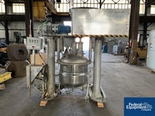 Twin motion vacuum mixer, 30" x 28", 10/7.5 hp, on board 3 HP vacuum pump, floor mounted