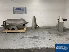 50 cu.ft. Twin Shell Blender, Stainless Steel, 55 lb/cu. ft. density, 10" outlet, 5 hp