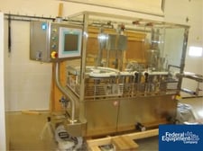 MAR # M53-2R/1S/1A, monobloc vial filling line, ingle pitch design, 600 mm feed table, +/- .5% accuracy