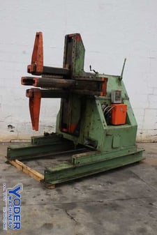 20000 lb. Sesco #33-66, motorized coil reel, 26" width, 60" outside dimensions, 20"-28" ID, 5 HP, #74441