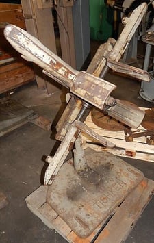 350 lb. Tishken #LR6, manual uncoiler, 6" width, 48" outside dimensions, 12"-20" ID, #10886