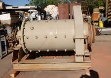 2'5" x 53" Denver ball mill, steel liners & ball charge, 10 HP, w/16" x 12" infeed hopper