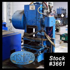 25 Ton, Tishken #CO-T-8A, tilting cut-off press, 2 stroke, 11.5" die opening