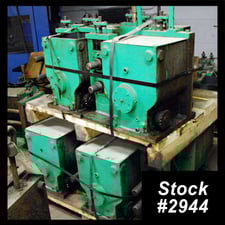 16 Stand, B & K, rollformer gearboxes w/ outboards, 1-1/2" spindle diameter, 12" rollspace, 4.5"-7.5"