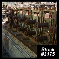 10 Stand, Rafter, rollformer, 2-1/2" spindle diameter, 30" rollspace, 13" horizontal centers, 7.25" -9.75"