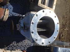 12" Stainless Steel, 21.25" H rotary air lock valve / feeder, adjustable vanes