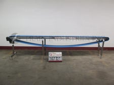 14-1/2" wide x 14.7' long, Span Tech #ST, Stainless Steel table top conveyor