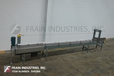 12" wide x 17.4' long, Table top conveyor, push button start / stop, E-Stop and a 1/2 HP drive