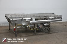 40" wide, Nercon, Stainless Steel wire mesh belt conveyor, 108"-148" adjustable length, 1 HP drive, mounted