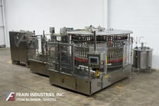U S Bottlers #PFG-80/RC20-25, Stainless Steel, 80 head rotary pressure gravity filler and 20 head rotary
