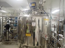 200 gallon Falco Stainless Steel Equipment #CRN-K5196-5, Stainless Steel jacketed process reactor tank, 55"