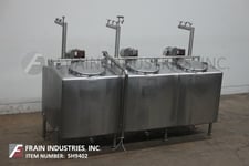 600 gallon Valley Stainless Inc., (3) 200 gallon chambers, 304 Stainless Steel flavor tank, lift up cover, 1