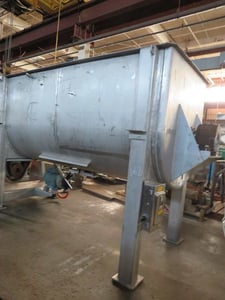 250 cu.ft. Stainless Steel double ribbon blender, non jacketed, chain driven, 75 HP