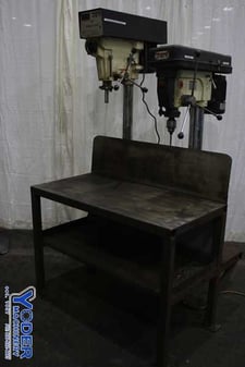 2 Spindle Jet #JA5816, gang type drill, 6" stroke, 48" x24" table, 1 HP, 400-5000 RPM, #74580