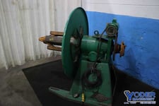4000 lb. Littell #40-18, motorized coil reel, 18" width, 48" outside dimensions, 15"-20" ID, back plate